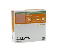 Allevyn Pansements non adhésifs 10 x 10 cm - Pansements efficaces Allevyn - Longue durée d'utilisation 7 jours - 10 unités par paquet