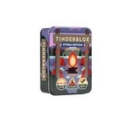 Alley Cat Games Tinderblox Storm Edition à partir de 6 ans | 2 à 6 joueurs | Jeu de dextérité | Compétence et équilibre | Boîte de voyage | Défi de table | Jeu de voyage étanche