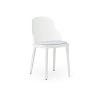 Allez Chaise de Salle à Manger Toile Rembourrée Blanc