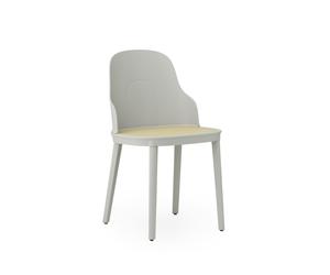 Allez Chaise de Table à Manger m. Wicker Warm Gris