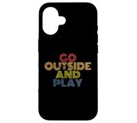 Allez dehors et jouez au rétro vintage des années 70 Coque pour iPhone 16
