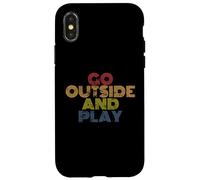 Allez dehors et jouez au rétro vintage des années 70 Coque pour iPhone X/XS