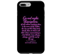 Allez Faire des Disciples Matthieu 28:19 Verset biblique Écriture Prier Coque pour iPhone 7 Plus/8 Plus