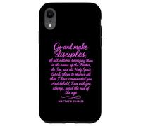 Allez Faire des Disciples Matthieu 28:19 Verset biblique Écriture Prier Coque pour iPhone XR