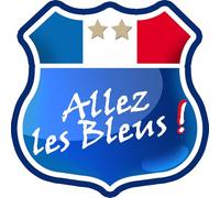 Allez les bleus ! - 10cm - Sticker/autocollant