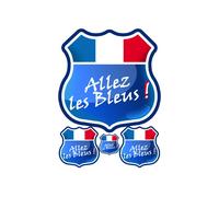 Allez Les Bleus 2 Étoiles (Kit 4 Pièces) - Sticker/Autocollant