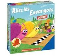 Allez les escargots - plateau parcours course - animaux en bois des colores - jeu societe enfant maternelle - set jouet et carte