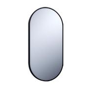 Allez par Van Marcke Gio miroir 40x80cm ovale horizontal ou vertical mat noir M.PCH.O.400ZW