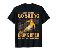 Allez skier, buvez de la bière et ignorez tous mes problèmes de vieil homme T-Shirt