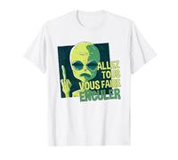 Allez Tous Vous Faire Enculer T-Shirt, Homme, Blanc, XL