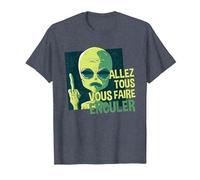 Allez Tous Vous Faire Enculer T-Shirt, Homme, Bleu Chiné, S