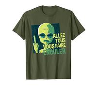 Allez Tous Vous Faire Enculer T-Shirt, Homme, Olive, 3XL