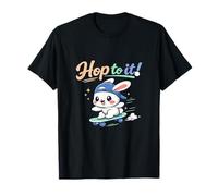 Allez-y ! Graphique Kawaii Bunny on Skateboard T-Shirt