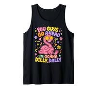 Allez-y, Je Vais Dilly Dally Flamingo. Débardeur