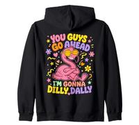 Allez-y, Je Vais Dilly Dally Flamingo. Sweat à Capuche