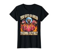 Allez-y, Je Vais Dilly Dally Flamingo T-Shirt Graphique avec Valeur