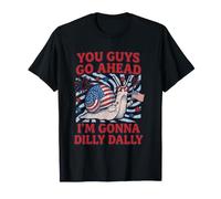 Allez-y, Je Vais Dilly Dally Patriotic Snail T-Shirt
