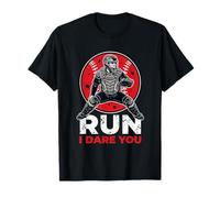 Allez-y Run I Dare You Vintage Baseball Catcher Funny Boys T-Shirt