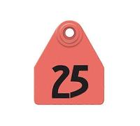Allflex Global Medium Numbered Tags 1-25 Red, 1 Count
