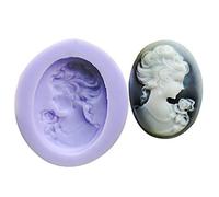 Allforhome 2.8cm Mini Lady Résine sucre Sculpting silicone bricolage Moules gomme coller décoration de gâteau Fondant Mold (Taille: 2.8x2.2x0.5cm)