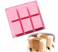 Allforhome 6 cavité Mould Moule Silicone Plaine de base Rectangle Savon de bricolage pour Homemade Artisanat