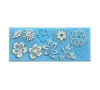 Allforhome Fleur Silicone Sugarcraft feuille gaufrage dentelle Fondant Mould Décoration de gâteau Moule Polymer Clay résine Moules