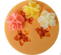 Allforhome Mini moule en silicone pour décorations de gâteaux 3 cavités Motif fleurs 1,6 cm