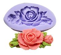 Allforhome Moule en silicone pour décorations de gâteaux en pâte à sucre - Motif fleurs (quantité au choix)
