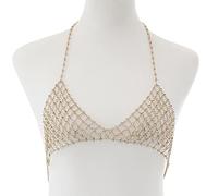 ALLFORYOU Chaîne corporelle Sexy avec Strass Soutien-Gorge Crystal Bijoux de Luxe pour Ornements Décoration Bijoux pour Femmes