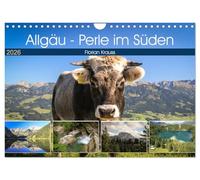Allgäu - Perle im Süden (Wandkalender 2026 DIN A4 quer), CALVENDO Monatskalender: Berge, Seen, unberührte Natur und jede Menge Kühe bietet das Allgäu im Süden Deutschlands.