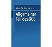 Allgemeiner Teil Des Bgb
