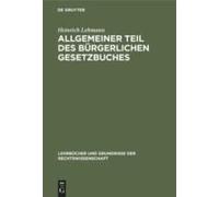 Allgemeiner Teil Des Bürgerlichen Gesetzbuches