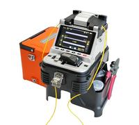 ALLGRIIT AI-20 Soudeuse Fibre Optique avec Cliveuse électrique, kit d'épissure de fibre optique AI-20 Mise à niveau de AI-10A avec épissure et chauffage rapides OPM VFL Batterie 7800mAh