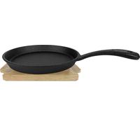All'Grill ALL'GRILL Mini-poêle en fonte avec manche et dessous de plat - Noir, Rond, 13 cm x 1,5 cm