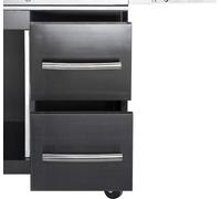 All'Grill ALL'GRILL Système de tiroirs à droite p. Modular CHEF L -black- 2 tiroirs chacun 36,5 x 28,5 x 48 cm incl. poignée et Soft Close (dimensions extérieures)
