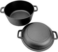 All'Grill casserole en fonte 20 cm sans couleur, durable, bonne conservation de la chaleur, facile à nettoyer