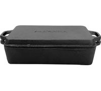 All'Grill Casserole en fonte 28x17x6 cm, Couvercle 28x17x3 cm, robuste, durable, accumule la chaleur, économise l'énergie