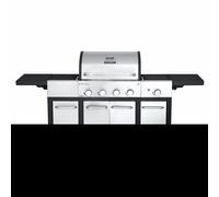 All'Grill Major - Barbecue à Gaz Avec 4 Brûleurs,Réchaud Latéral,160 x 55 X