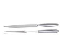 Allgrill Set à découper en acier inoxydable Couteau et fourchette Barbecue BBQ 33 cm