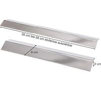 Allgrill Tôle de protection des flammes en acier inoxydable extensible 35-60x9x2 cm Tôle de protection des flammes