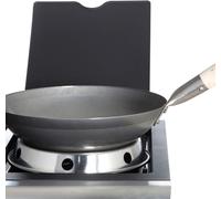 Allgrill wok en acier Ø 35 cm avec poignée en bois poêle à wok chinoise fond rond avec anneau wok en acier inoxydable