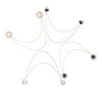 Alliage, 4 Pinces à Châle avec Chaîne, Style Vintage | Or et Argenté, Décoration de Col, Lot pour Femmes et Demoiselles D'honneur, Usage Bureau ou Soirée