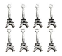 Alliage Argenté Pendentif Charme 50 Pièces Tour Eiffel