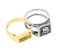 Alliage Bague Tête de Mort Style Vintage, à Compartiment Secret | Bijou Discret pour Petites Boucles D’oreilles et Objets Miniatures, Pièce 1, Finition Sculptée, Clubwear