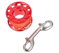 Alliage Bobine Clip D'aluminium Sous-marine de Plongée Rouge | Dévidoir à Doigt, Accessoire de Plongée Technique, pour Mise en Place de Grille de Recherche, Snap Clip