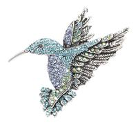 Alliage Broche Élégant Pin Décoratif Oiseau, avec Cristaux Femme | Création Délicate et Moderne, Finition Soignée, Confort au Porter, pour Tenue Féminine et Décoration
