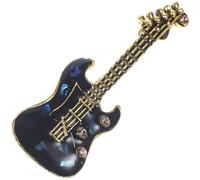 Alliage Broche Guitare Vintage, Style Élégant pour Femmes et Musiciens | Finition Polie, 10g, pour Chemises et Jeans, Décoration Discrète au Quotidien, Usage Bureau