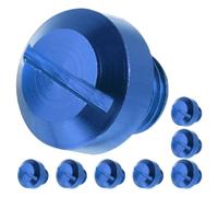 Alliage D’aluminium Vis de Rétroviseur Moto 8 Pièces Bleu | Remplacement Rapide, pour Scooters et Brides de Guidon, Installation Facile, Lot Pratique pour Setups Moto