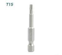 Alliage d'acier pour embout de tournevis Torx de 50 mm de long avec tige hexagonale de 6,35 mm conçu pour réduire le balancement de l'embout et améliorer le couple de fixation de vis sur les outils