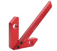 Alliage d'Aluminium 45/90 Degrés Règle à Angle Droit Outil de Mesure pour Charpente et Bois - Centre Scribe Square Ligne de Traçage pour Menuiserie